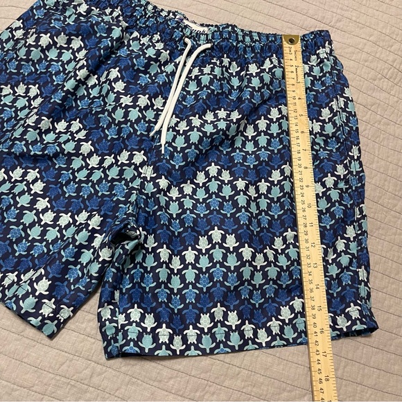 Trunks Surf & Swim Co Men's Blue Sano Turtle Printed Swim Trunks Size XL - Picture 5 of 11